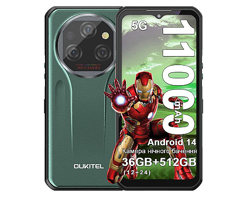 Смартфон Oukitel WP39 Pro 12/512Gb green